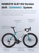 Load image into Gallery viewer, SAVA 2025NEW HAWKEYE SLR7 Carbon Fiber Road Bike with Shimano 105 DI2 R7170 Component Hydraulic Discs, Complete Adult Racing Set

