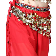 Load image into Gallery viewer, 1PC New Style Belly Dance Belt Newest Multi-color Glass Silk Velvet Dancing Belt Scarf Crystal BellyDance Waist Chain Hip Scarf
