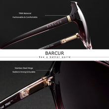 Load image into Gallery viewer, BARCUR Oversized Square Polarized Sunglasses for Women – Fashion Gradient Lens Summer Eyewear with UV400 Protection – Lightweight PC Comfortable Frame Trendy Street Style Shades for Summer Shopping Beach &amp; Travel
