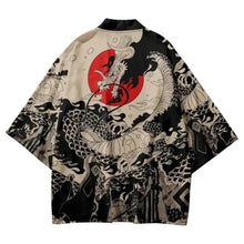 Load image into Gallery viewer, 🐉 Summer Japanese Style Anime Dragon Print Haori Yukata
