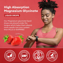 Load image into Gallery viewer, Magnesium Glycinate Liquid Drops - Triple Absorption Supplement, Support Nerves, Nighttime, Heart and Muscles Health Help Sleep
