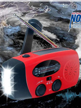 Load image into Gallery viewer, 2000mAh Emergency Crank Weather Radio with LED Flashlight, Alertsync Portable AM/FM/NOAA Solar Radio with Phone Charger, SOS Ala
