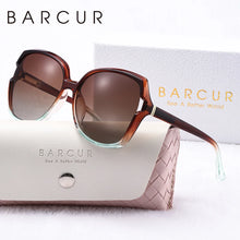 Load image into Gallery viewer, BARCUR Women’s Gradient Butterfly Frame Polarized Fashionable Sunglasses – Trendy Elegant Large PC Elliptical Design with UV400 Protection for Summer Travel Beach Shopping &amp; Summer Style – White Gift Box Included
