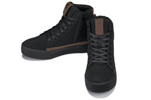 Load image into Gallery viewer, CALTO - S3422 - 2.4 Inches Taller (Black/Coffee Brown) - Cap Toe High Top Zip-Up Sneaker Boots

