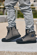 Load image into Gallery viewer, CALTO - S3423 - 2.4 Inches Taller (Grey) - Cap Toe High Top Zip-Up Sneaker Boots
