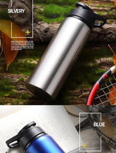 Load image into Gallery viewer, Portable Water Bottle Bicycle Riding Drinking Water Bottle Outdoor Sport Travel Mug Metal Stainless Steel Bottle
