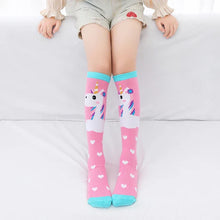 Load image into Gallery viewer, Colorful Embroidered Knee High Socks for Girls
