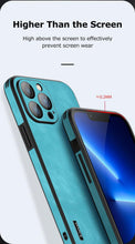 Load image into Gallery viewer, Hard Case Genuine Leather Case Compatible with iPhone Elegant Leather Phone Case For iPhone 12 13 14 Pro Max 14Plus 14 Retro Soft Silicone Case Phone Protection Lens Protection Cover
