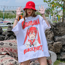 Load image into Gallery viewer, Anime Cartoon Girl Printed Short Sleeve T-Shirt - # GIAA23510028
