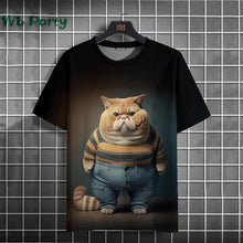 Load image into Gallery viewer, Cat Print shirts - Y2K Graphic T-Shirt
