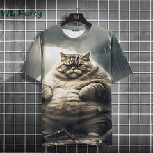 Load image into Gallery viewer, Cat Print shirts - Y2K Graphic T-Shirt
