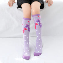 Load image into Gallery viewer, Colorful Embroidered Knee High Socks for Girls
