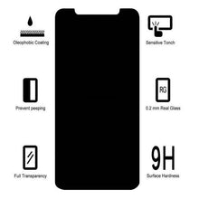 Load image into Gallery viewer, 3PCS Anti-spy Protective Tempered Glass for IPhone 11 12 13 14 Pro Max 12 Mini X XS XR 6 6S 7 8 Plus Privacy Screen Protectors Anti-Spy HD Tempered Glass Shatterproof Shockproof Screen Protector
