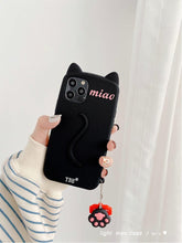 Load image into Gallery viewer, Cartoon Cute Cat Ear Phone Case For Iphone 14 12 13 11pro Max X Xr Xs 7 14plus Matte Soft Silicone Shockproof Case Funny Cat Design Cute Back Case
