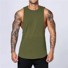 Load image into Gallery viewer, Men's Gym Clothing Summer Fitness Cotton Tank Top Men Jogging Bodybuilding Sleeveless Shirt Breathable O-Neck Casual Muscle Vest
