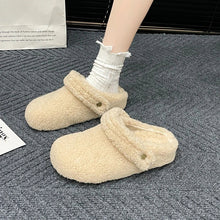 Load image into Gallery viewer, 🩴 Winter Cotton Drag Outside Flat Fluffy Slippers

