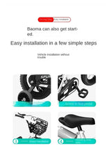 Load image into Gallery viewer, Children's Bicycles for Boys Aged 3-10 Years Old Children Girls Children's Bicycles with Flashing Auxiliary Wheels
