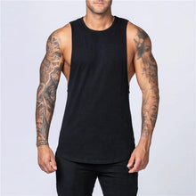 Load image into Gallery viewer, Men's Gym Clothing Summer Fitness Cotton Tank Top Men Jogging Bodybuilding Sleeveless Shirt Breathable O-Neck Casual Muscle Vest
