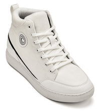 Load image into Gallery viewer, CALTO - S4131 - 2.6 Inches Taller (Off-White/White Sole) - Corduroy Ankle Top Sneak-boot
