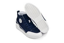 Load image into Gallery viewer, CALTO - S4132 - 2.6 Inches Taller (Navy Blue/White Sole) - Corduroy Ankle Top Sneak-boot

