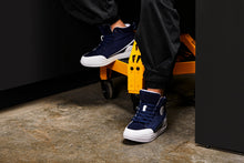 Load image into Gallery viewer, CALTO - S4132 - 2.6 Inches Taller (Navy Blue/White Sole) - Corduroy Ankle Top Sneak-boot
