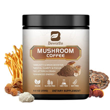 Load image into Gallery viewer, Mushroom Coffee 10 Mushroom Extract - Lion's Mane, Cordyceps, Reishi, Turkey Tail, Chaga, Maitake for energy and immune support
