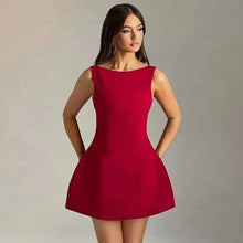 Load image into Gallery viewer, Townlike Pocket Elegant A-line Dress Women Mini 2024 Spring Summer Dress Deep V Neck Nightclub Sexy Party Dresses Vestidos
