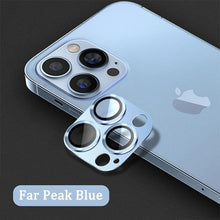 Load image into Gallery viewer, Camera Lens Protector on For iPhone 14 13 12 Pro Max 13Mini Tempered Glass For iPhone 11 13 14 Pro 14Plus Metal Camera Protector Camera Film Protective Lens Case
