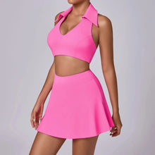 Load image into Gallery viewer, Seamless Tennis Skirt Set – Quick-Dry Workout Outfit
