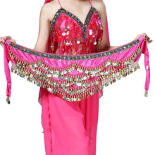 Load image into Gallery viewer, 1PC New Style Belly Dance Belt Newest Multi-color Glass Silk Velvet Dancing Belt Scarf Crystal BellyDance Waist Chain Hip Scarf
