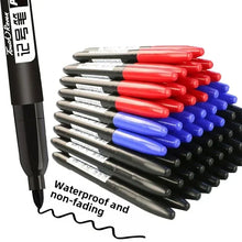 Load image into Gallery viewer, 6PCs/Set Permanent Marker Pen Fine Point Waterproof Markers Thin Nib Crude Nib Black Blue Red Ink 1.5mm Fine Color Marker Pens
