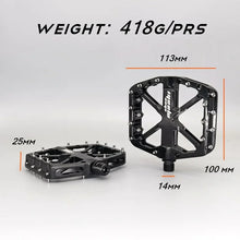 Load image into Gallery viewer, 2025 New Bike Pedals  MTB Mountain Road Flat Non-slip CNC 3 Sealed Bearings Green Bicycle Pedals Route Cycling Accessories
