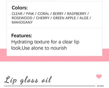 Load image into Gallery viewer, Moisturizing Lip Balm Oil - Plumping Exfoliating Lip Gloss
