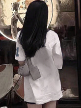 Load image into Gallery viewer, 2025 Summer New Retro No.91 Printed T-Shirt For Women V-Neck Short Sleeve Sports Football Jersey Y2K Loose Oversized Tops
