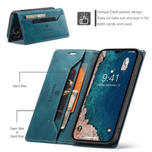 Load image into Gallery viewer, Vintage Wallet Case Card Holder Kickstand Built-in Magnetic Flip Leather Case for iPhone  Leather Cases for iPhone 14 13 12 11 Pro Max Mini XR XS Max 8 7 6s Plus Wallet Flip Cover

