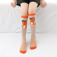 Load image into Gallery viewer, Colorful Embroidered Knee High Socks for Girls
