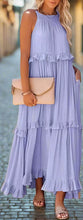 Load image into Gallery viewer, Elegant Apricot Ruffle Maxi Dress
