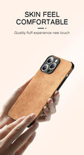 Load image into Gallery viewer, Full Leather Case For iPhone Leather Super Slim Leather Wrapped Phone Case For iPhone 13 11 12 Pro Max Mini X XR XS Max Elegant Purple Soft  Silicone Shockproof Cover
