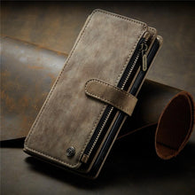 Load image into Gallery viewer, Vintage Card Holder Leather Wallet Case for iPhone 11 12 13 14 Pro Max Mini XR XS Max 8 7 6s Plus SE Storage Pocket Cover Flip Case PU Leather Protective Case With Magnetic Closure

