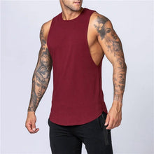 Load image into Gallery viewer, Men's Gym Clothing Summer Fitness Cotton Tank Top Men Jogging Bodybuilding Sleeveless Shirt Breathable O-Neck Casual Muscle Vest
