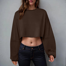 Load image into Gallery viewer, 🧘‍♀️ Women’s Long Sleeve Loose-Fit Crop Top
