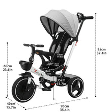 Load image into Gallery viewer, Ubravoo Baby Stroller Tricycle Ride Bike , 5-in-1, Adjustable Canopy, Sitting &amp; Lying,Celerity Disassembly &amp; Assembly,1-5 Years
