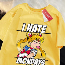Load image into Gallery viewer, 🌙 Sailor Moon Tongue-Out Graphic T-Shirt – Playful Anime Streetwear
