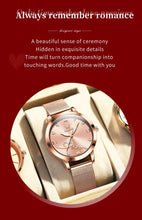 Load image into Gallery viewer, OLEVS Luxury Fashion Ladies' Watches Rose Gold Top Brand Original Quartz Watch for Women Stainless Steel Mesh Strap Love Dial
