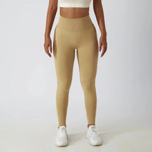 Load image into Gallery viewer, Seamless Ribbed Yoga Leggings – Tummy Control Fit
