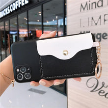 Load image into Gallery viewer, Luxury Wallet Phone Case For iPhone 13 Pro Max 11 12 Pro Max X XR XS 7 8 Plus 13 Mini Soft Silicone Handbag Card  Phone Case Wallet Compatible iPhone Bag Cover
