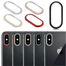 Load image into Gallery viewer, 2 In 1 Metal Camera Lens Protector For Iphone 7 8 Plus X Lens Protective Circle Ring Cover With Tempered Glass For Iphone X Scratch Resistant Hd Tempered Glass Camera Screen Protector
