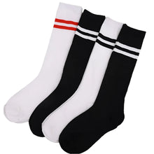 Load image into Gallery viewer, Striped Cotton Knee High Socks
