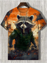 Load image into Gallery viewer, Samurai Cat Graphic T-Shirt – Japanese Style 3D Print Men's Tee
