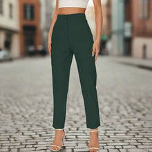Load image into Gallery viewer, Women’s High Waist Slim Trousers
